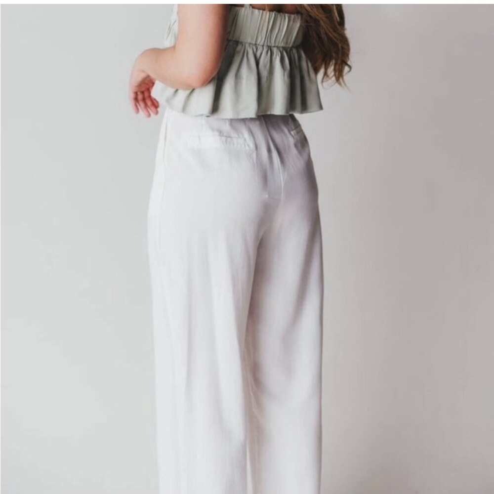 Emory Park White Wide Leg Pants